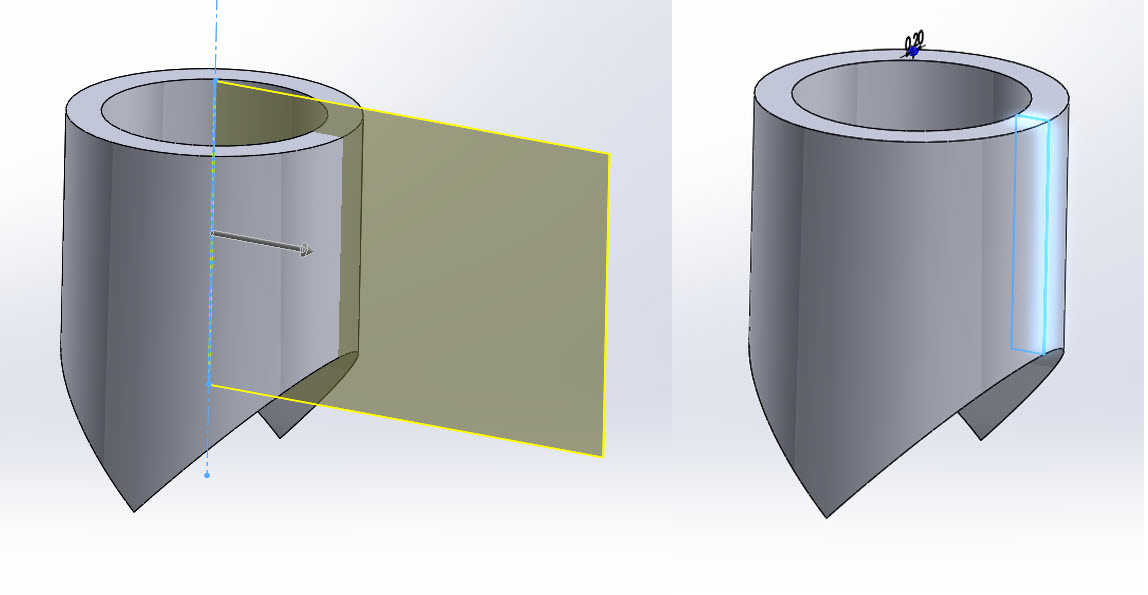 Flatten a pipe for laser cut