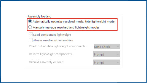 selecting lightweight mode