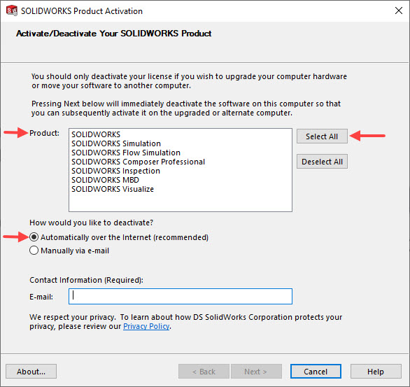 Solidworks Product Activation