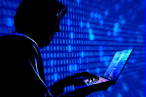 silhouette adult man hacker