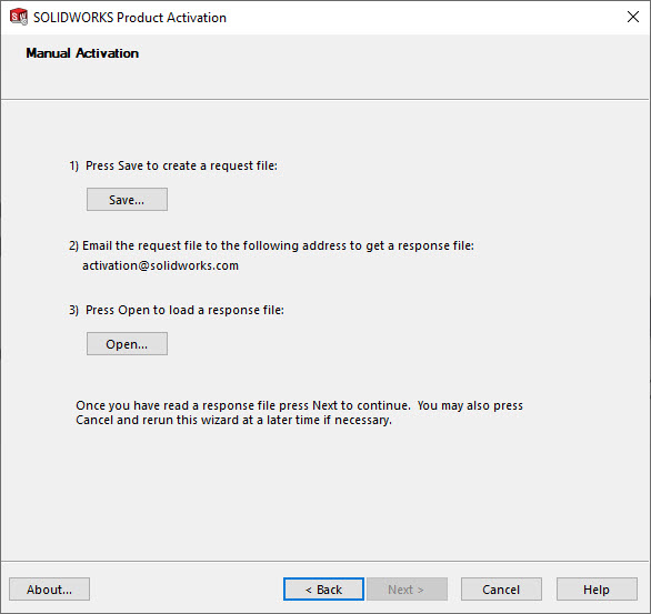 Solidworks Product activation windows appears