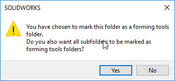 Solidworks warning pop up dialog