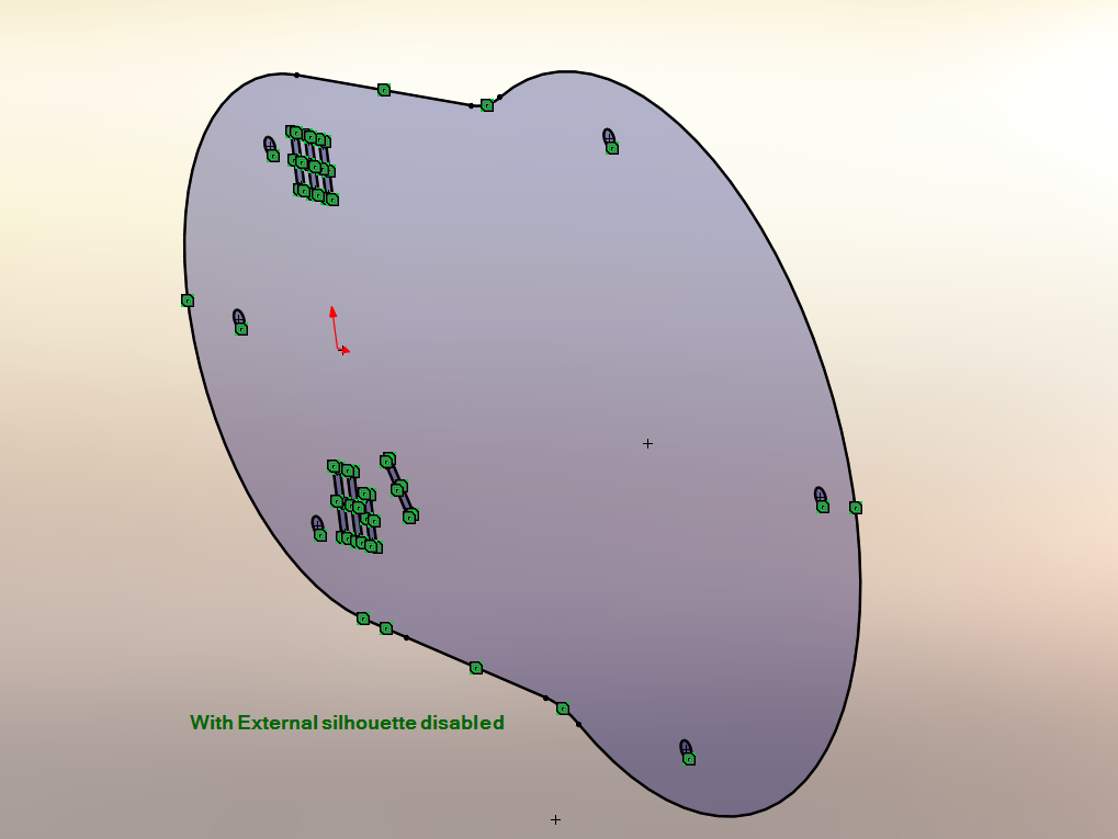 Clearing External silhouette