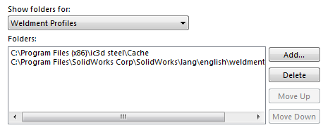 Downloaded solidworks weldment profiles