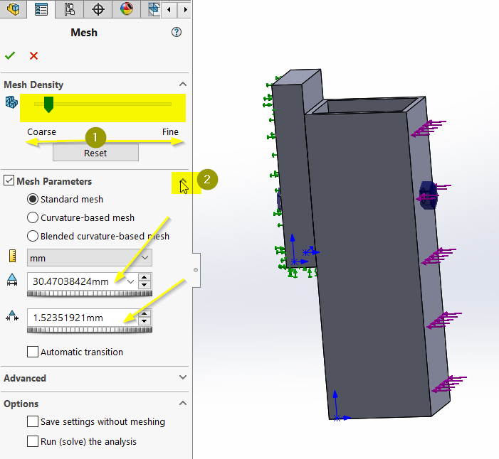 Expanding the Mesh Parameters