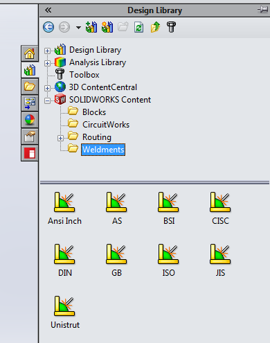 Downloaded solidworks weldment profiles