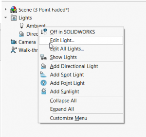 editing the Ambient light source