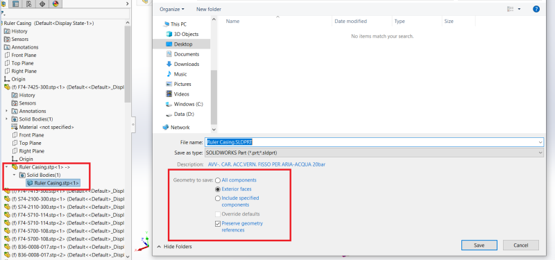 SolidWorks part file