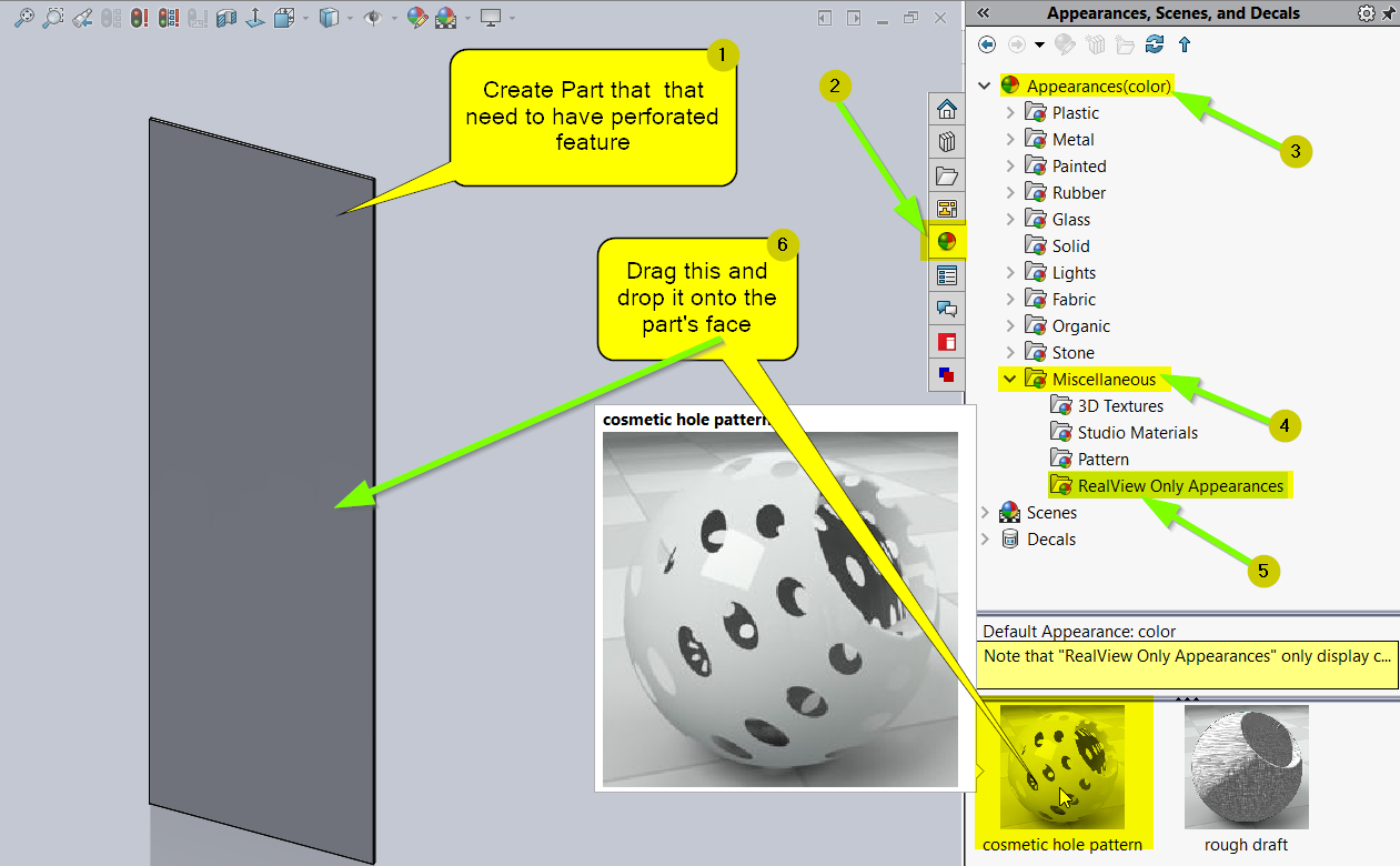 steps on how to create perforated holes