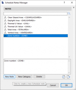 Schedule Note Manager