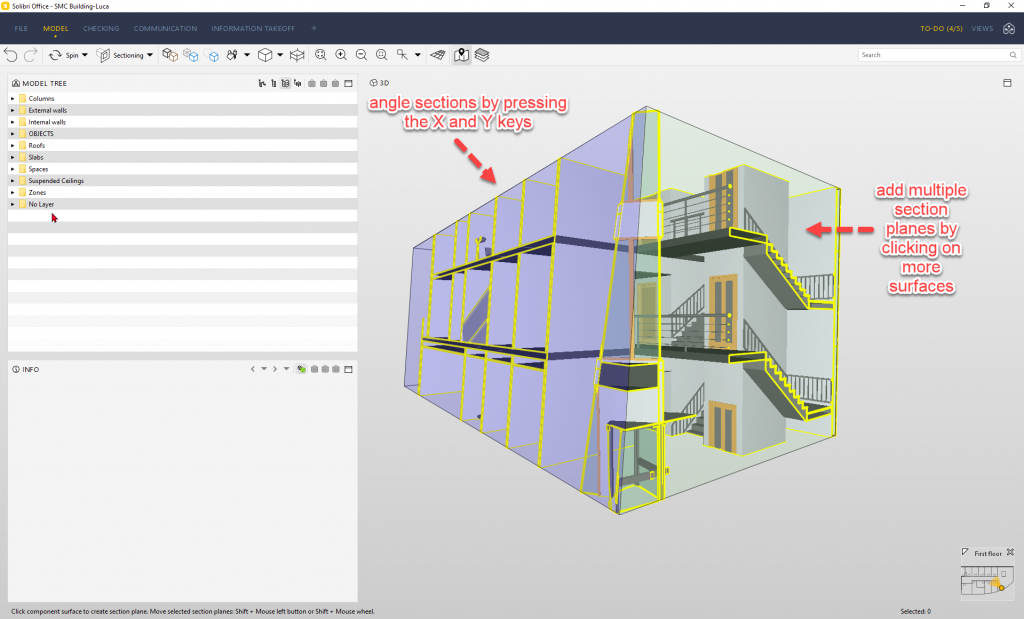 Deleting a section plane