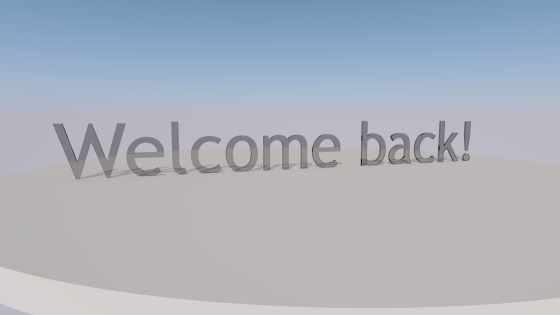 welcome back