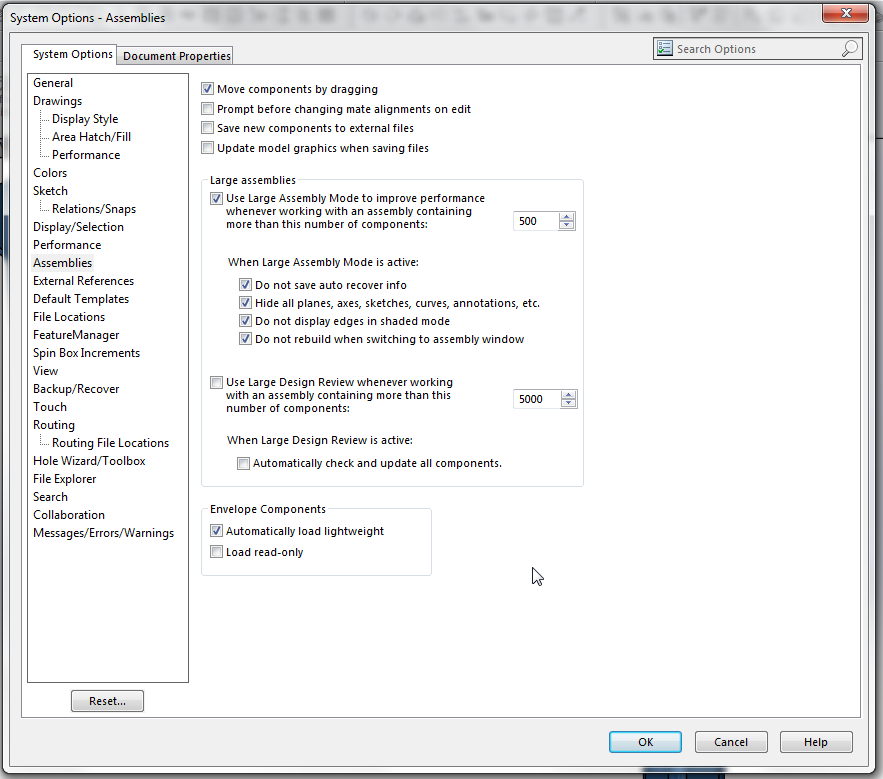 Working with large assemblies’ tips & tricks