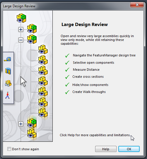 Working with large assemblies’ tips & tricks